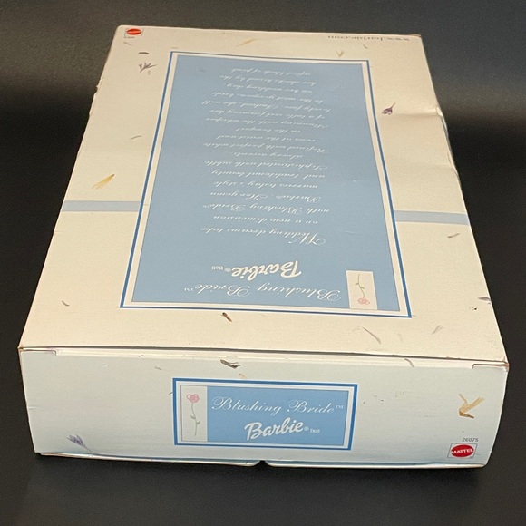 Barbie Blushing Bride Doll with White and Blue Accents - Picture 14 of 14